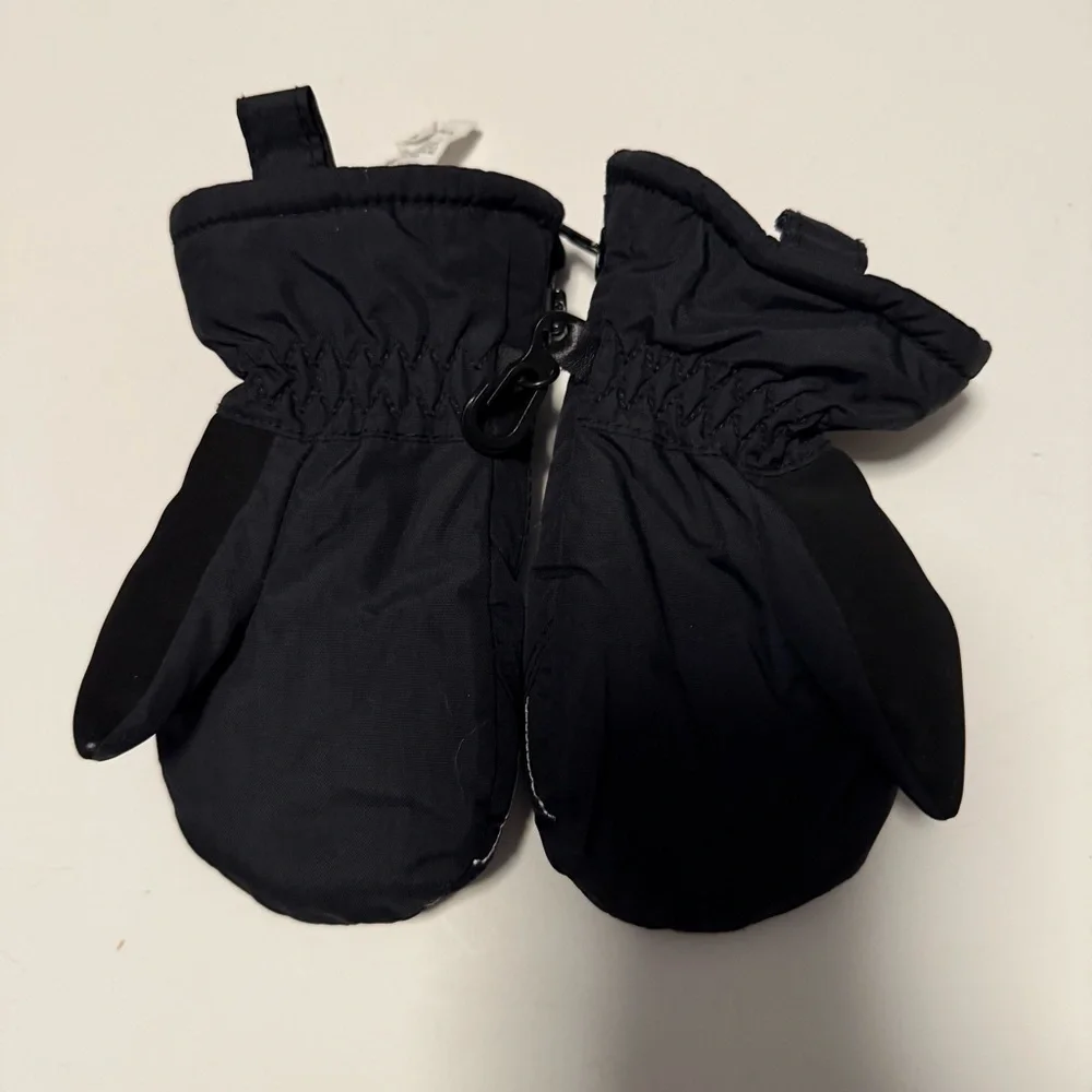 Columbia Black Mittens with Logo